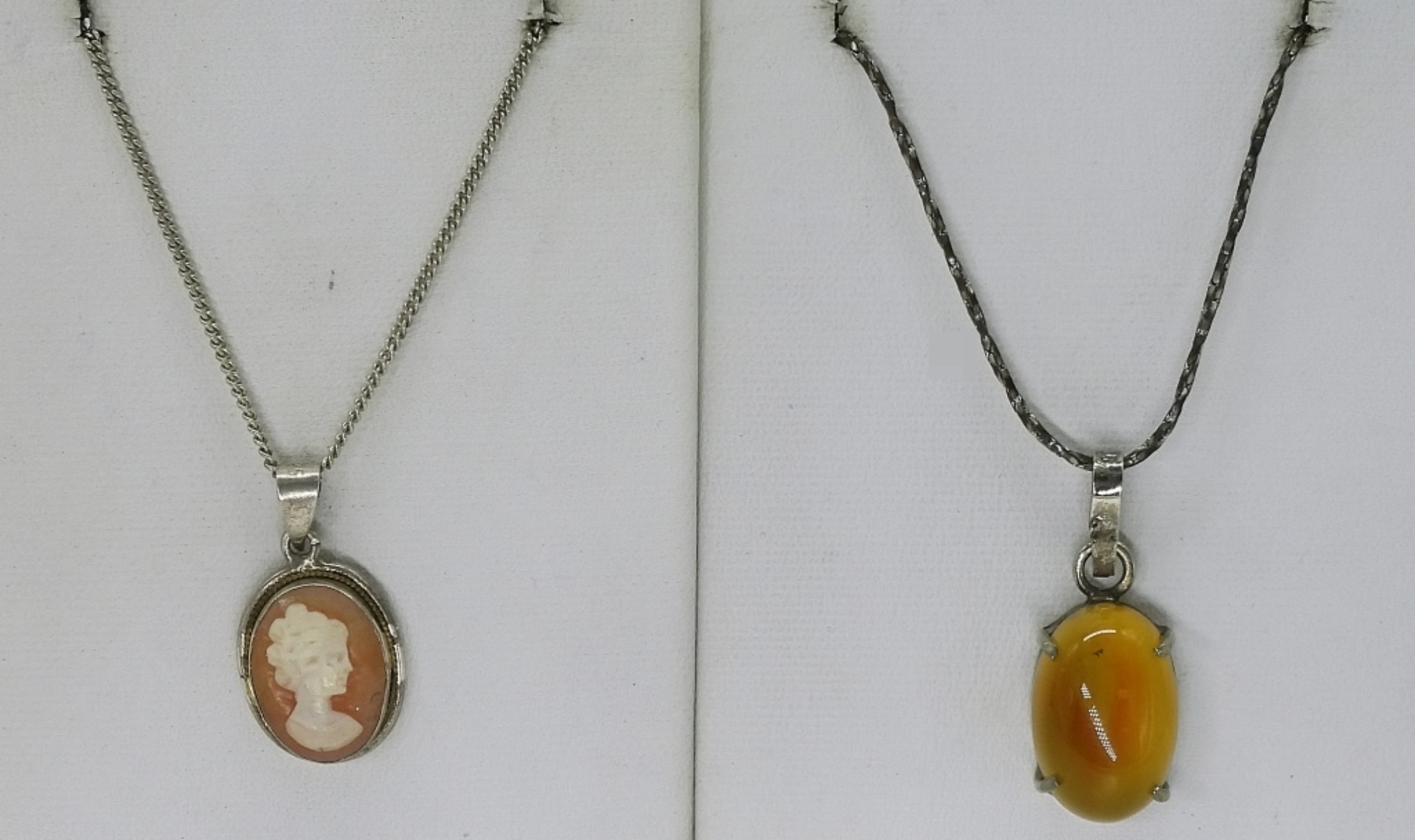 Four Sterling Gemstone Fashion Necklaces