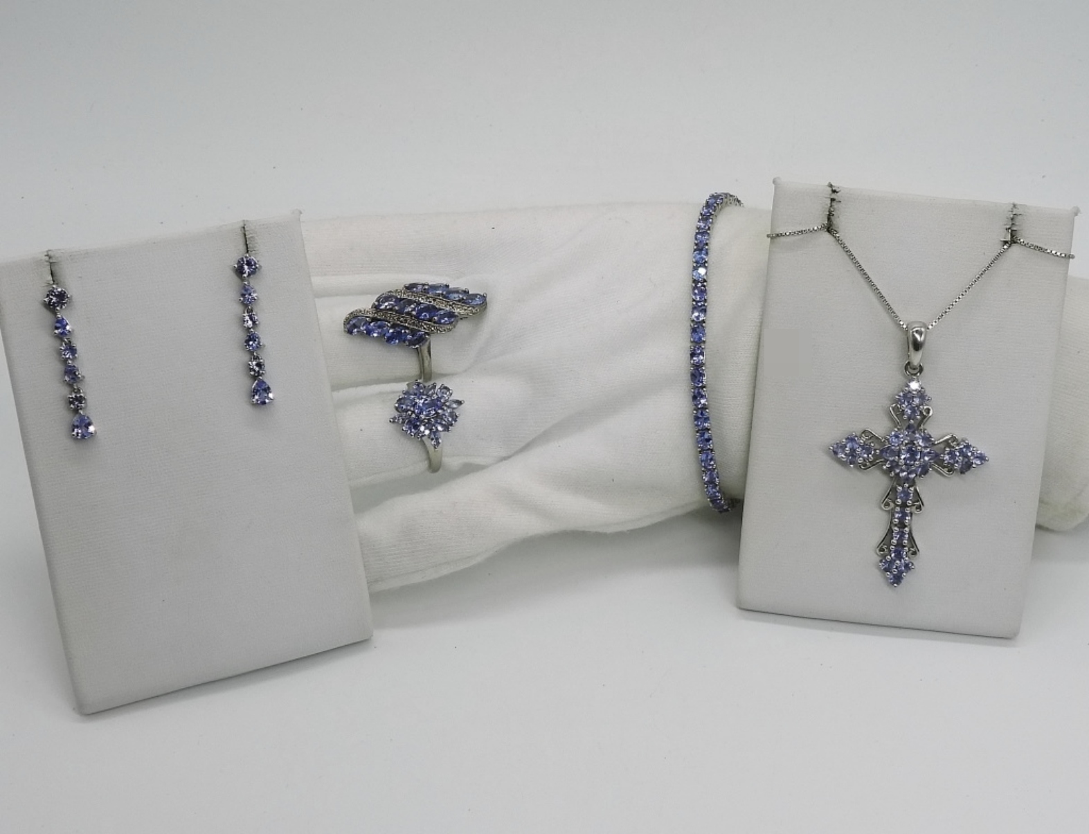 5 Pieces of Sterling Amethyst Jewelry