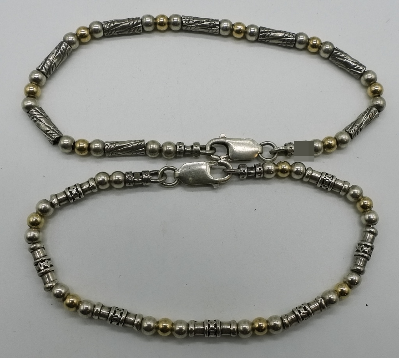 Sterling Beaded Necklace and Bracelets