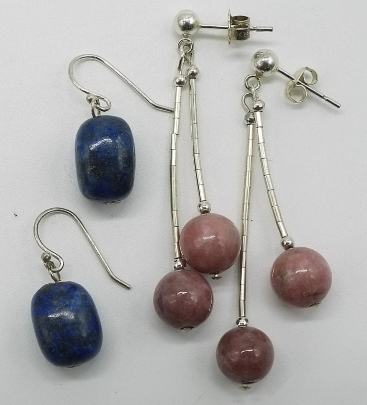 Sterling Lapis Lazuli & Tourmaline Necklaces