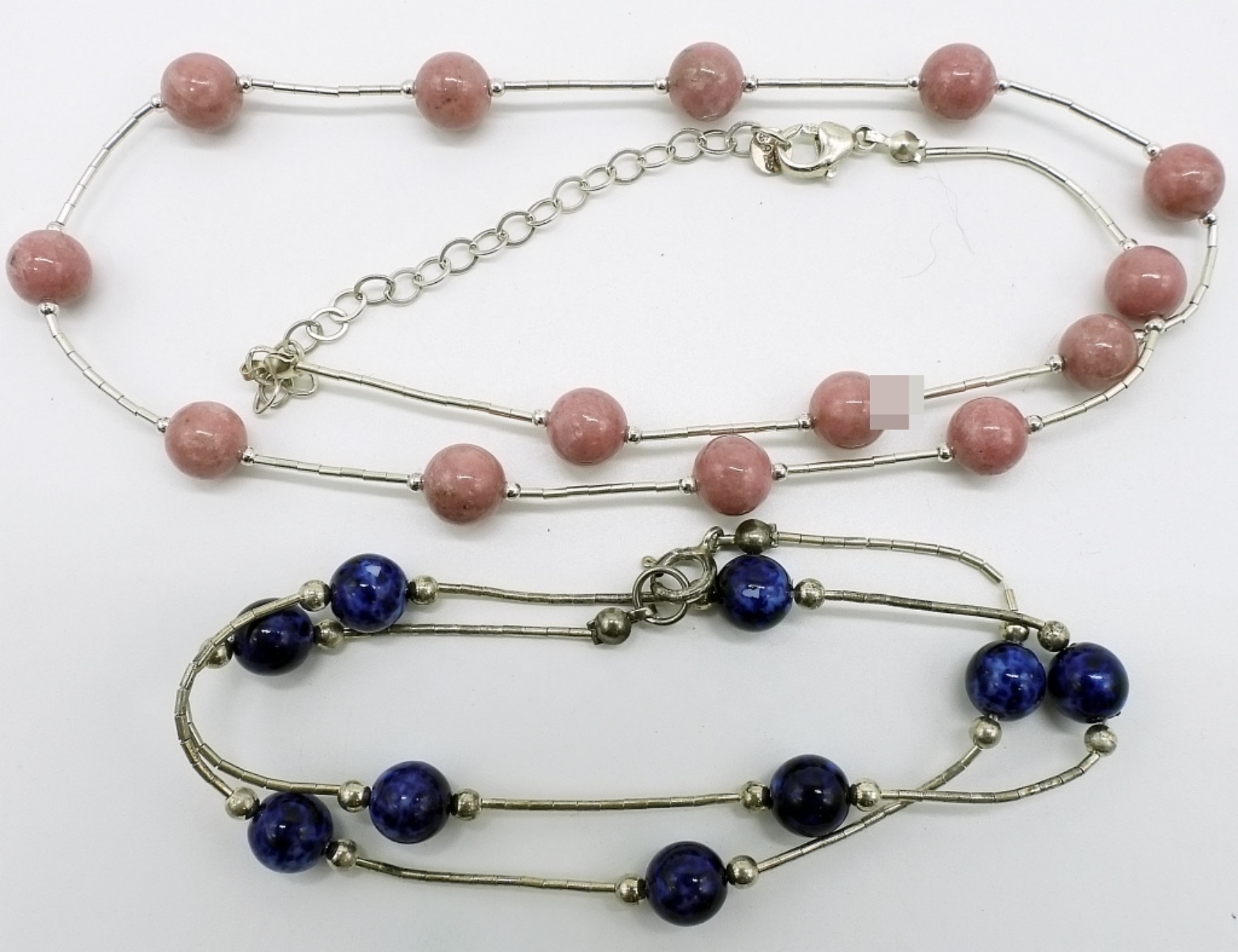 Sterling Lapis Lazuli & Tourmaline Necklaces