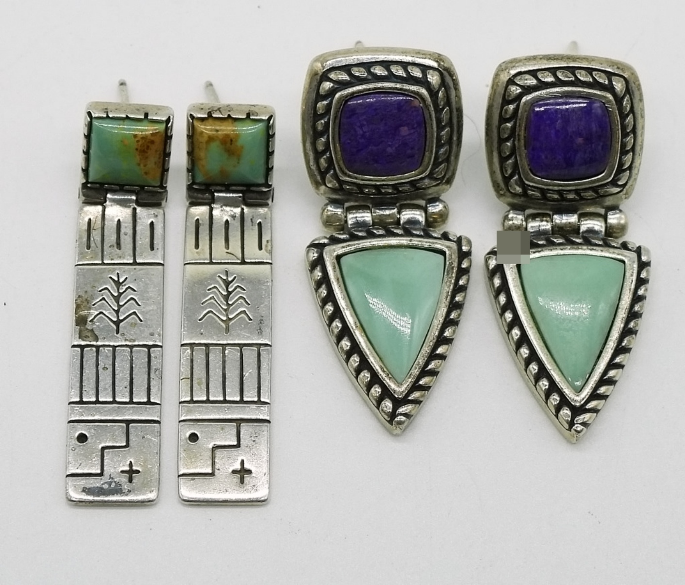 Carolyn Pollack Sterling Turquoise Earrings