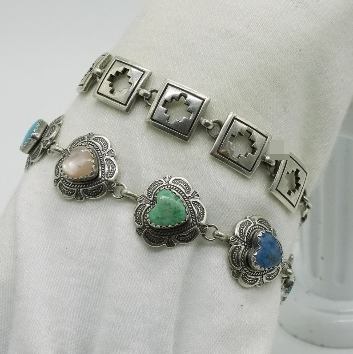 2 Sterling Southwest Style Bracelets