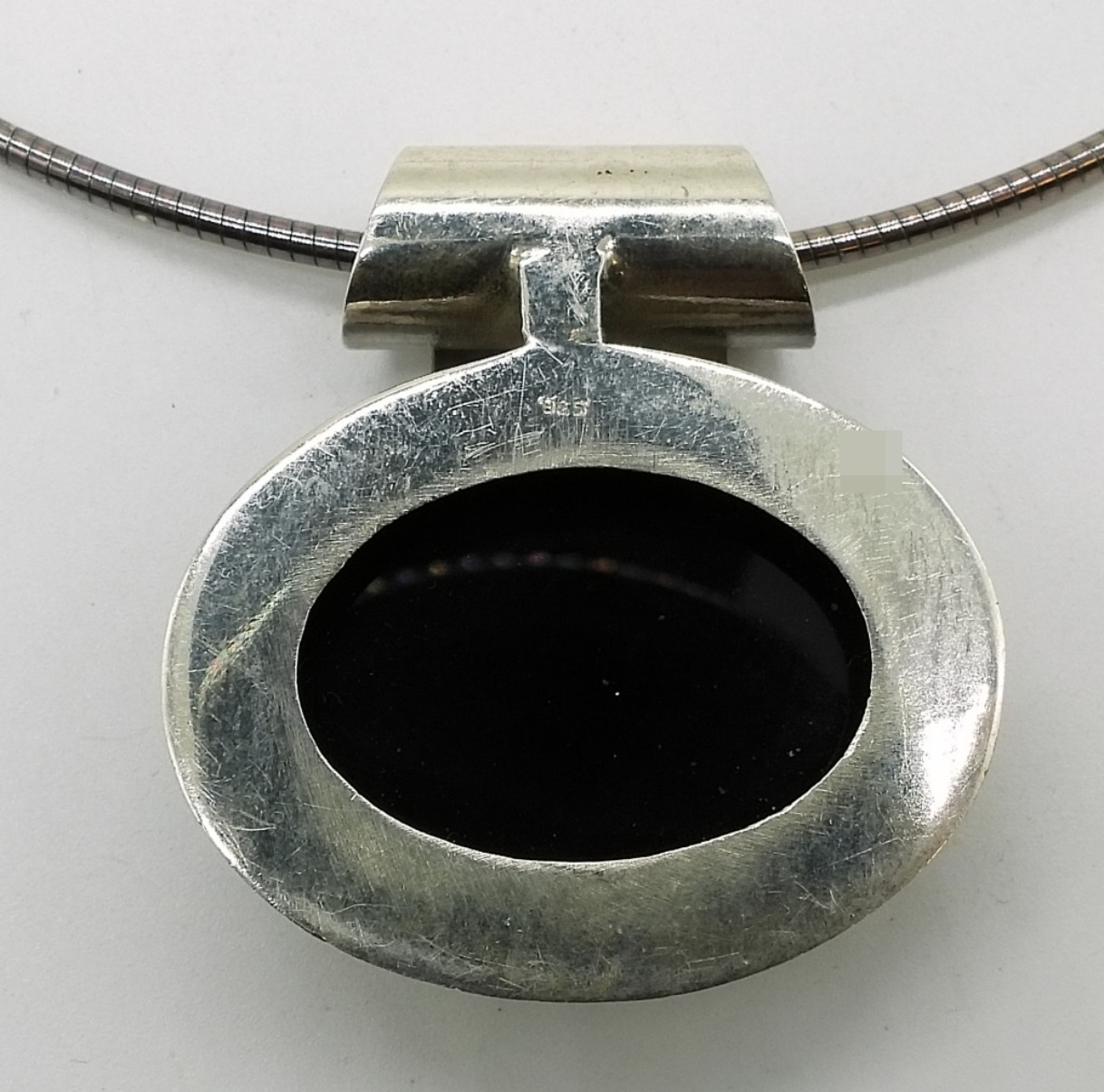 Sterling Silver Black Onyx Pendant Necklace