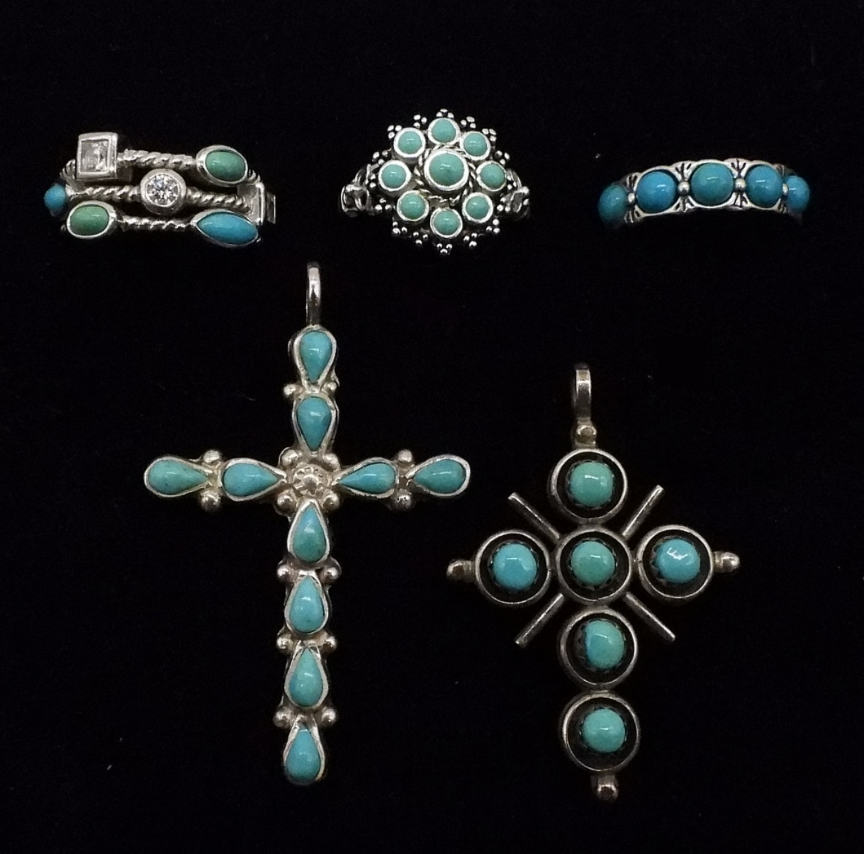 Sterling Turquoise Rings & Pendants