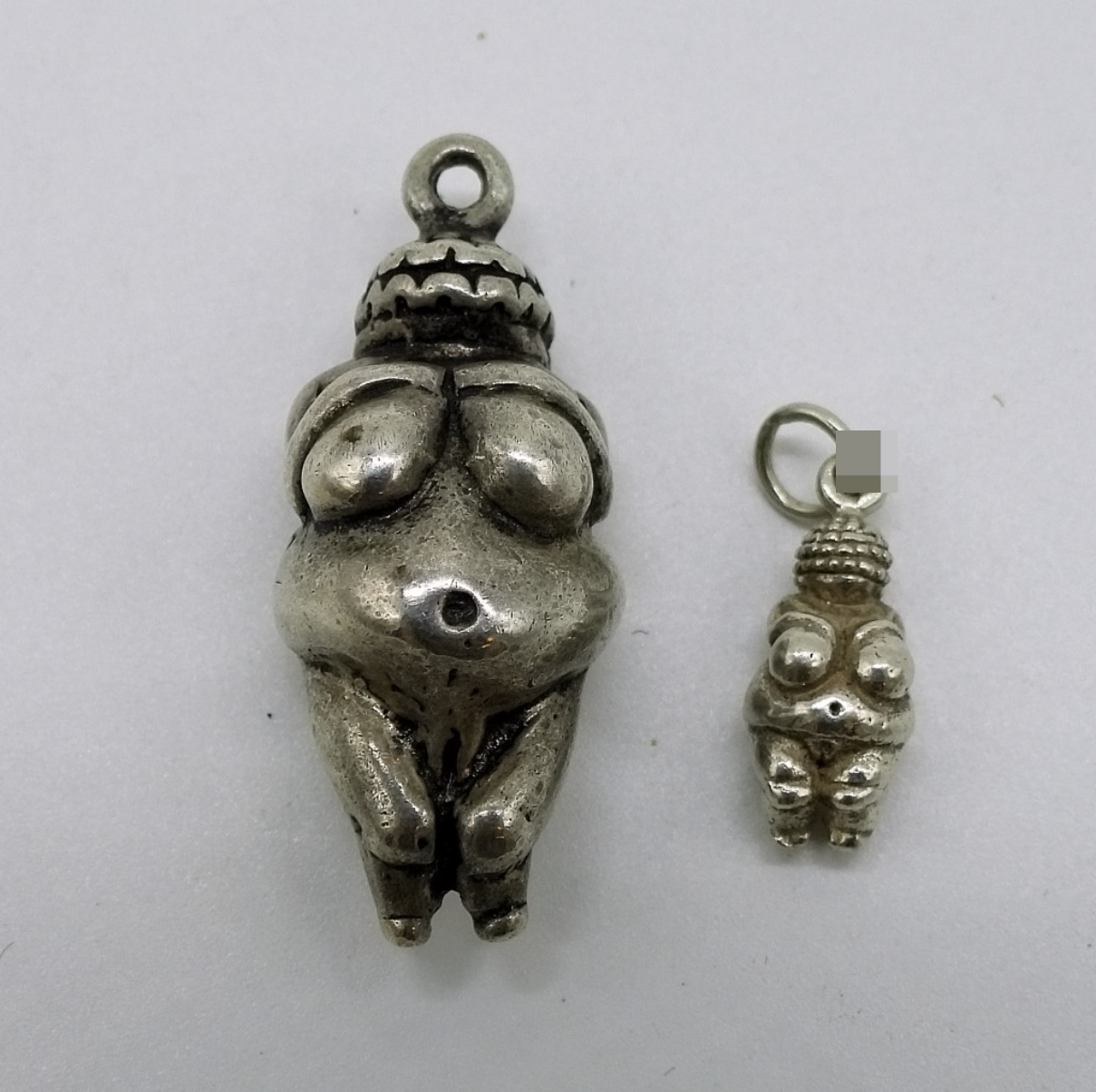 2 Venus of Willendorf Goddess 925 Pendants