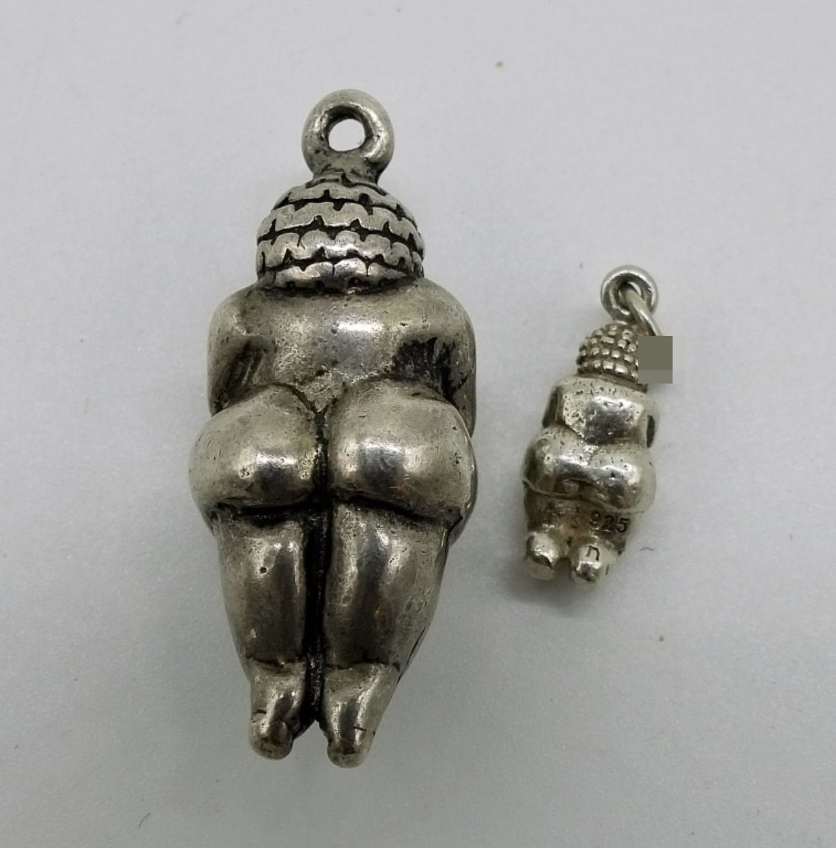 2 Venus of Willendorf Goddess 925 Pendants