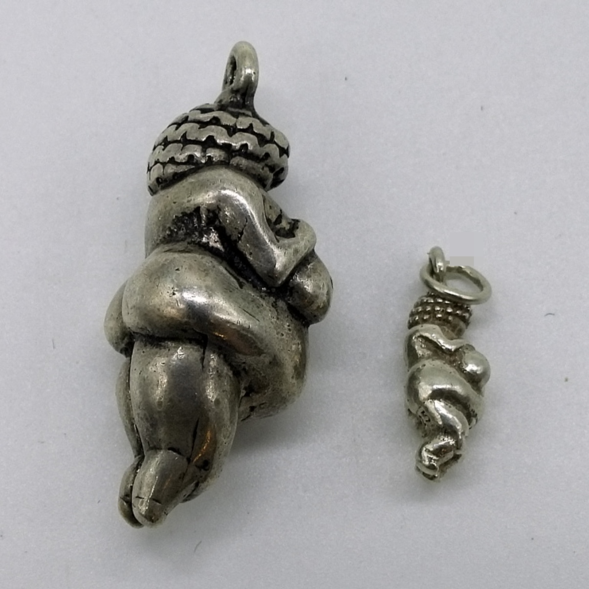 2 Venus of Willendorf Goddess 925 Pendants
