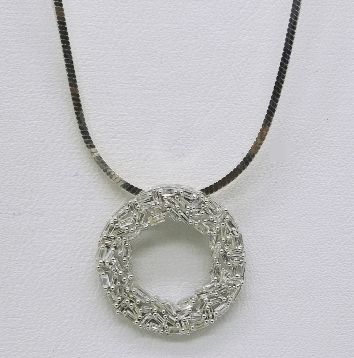 Sterling Silver Diamond Pendant & Rings