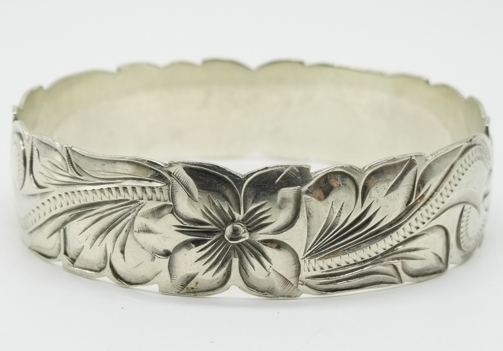 Sterling Silver Floral Cuff Bracelet