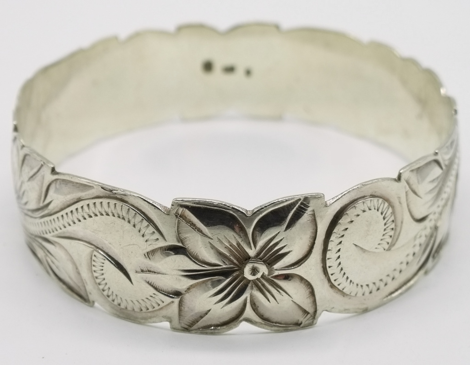 Sterling Silver Floral Cuff Bracelet