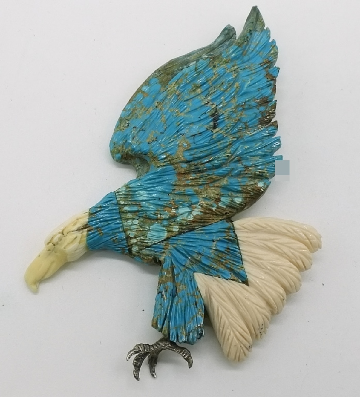 Sterling Turquoise Eagle Pendant
