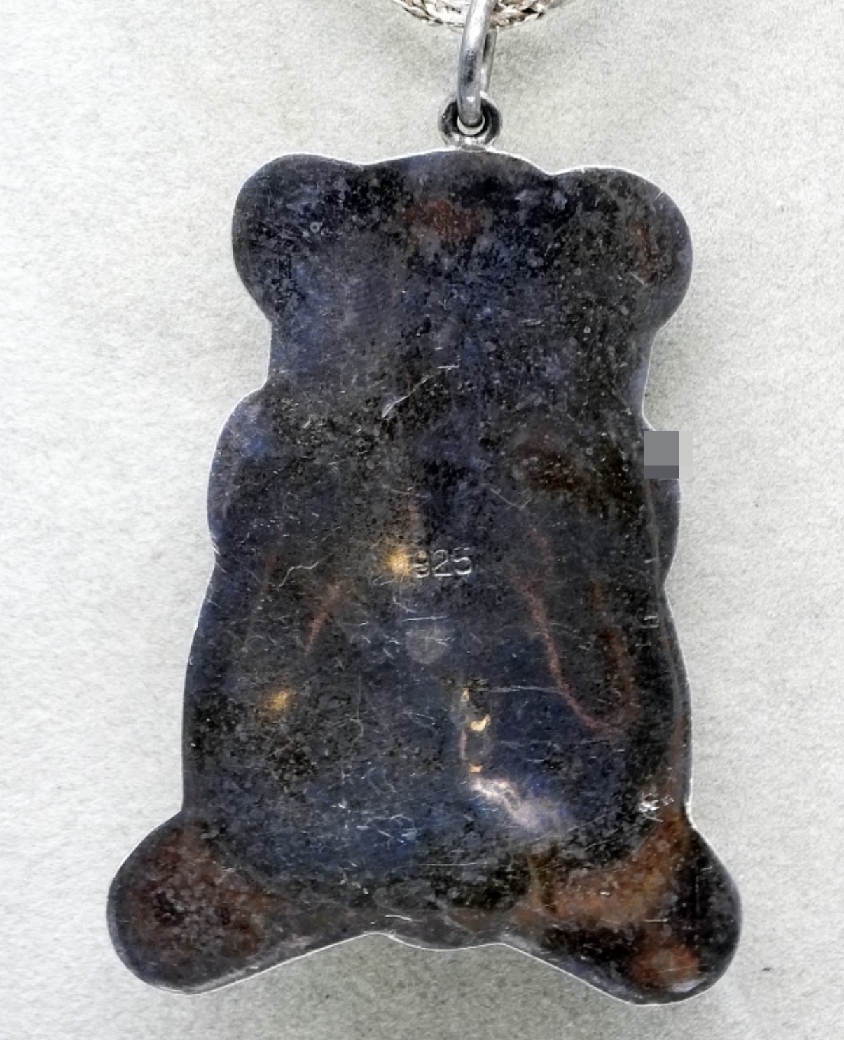 Sterling Teddy Bear Pendant & Chain