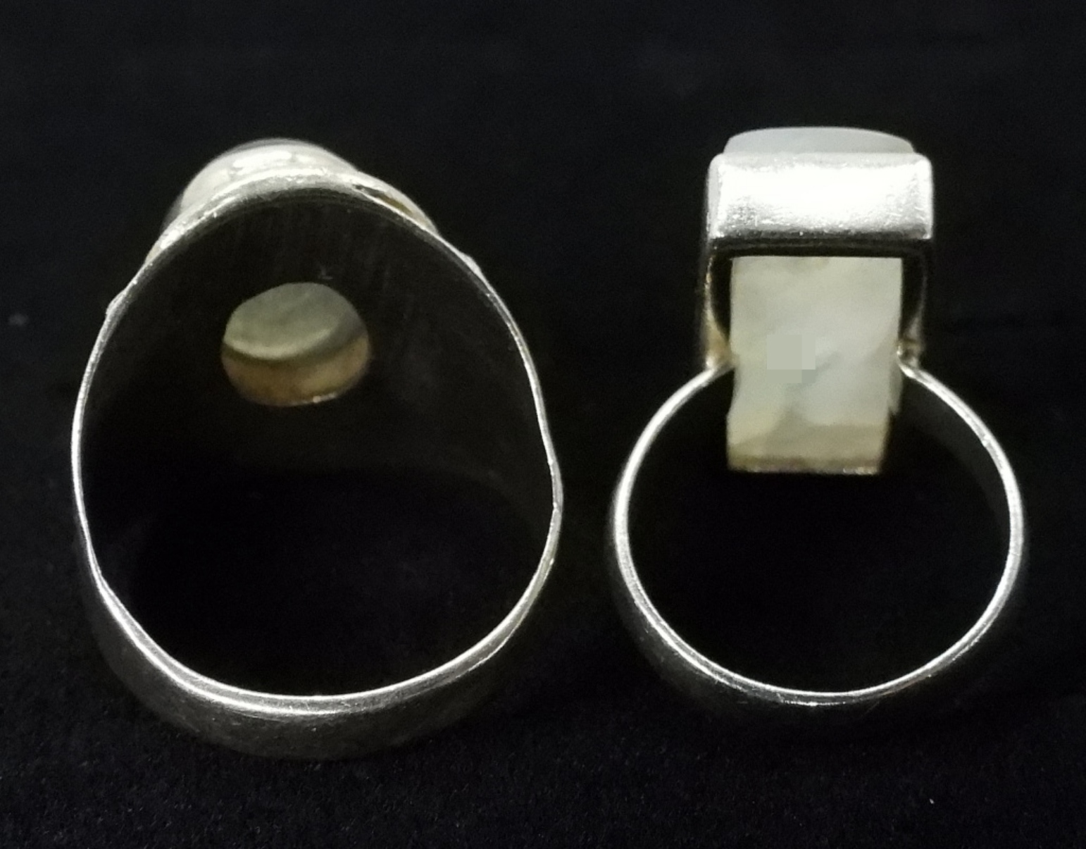 Four Moonstone Rings - Sterling