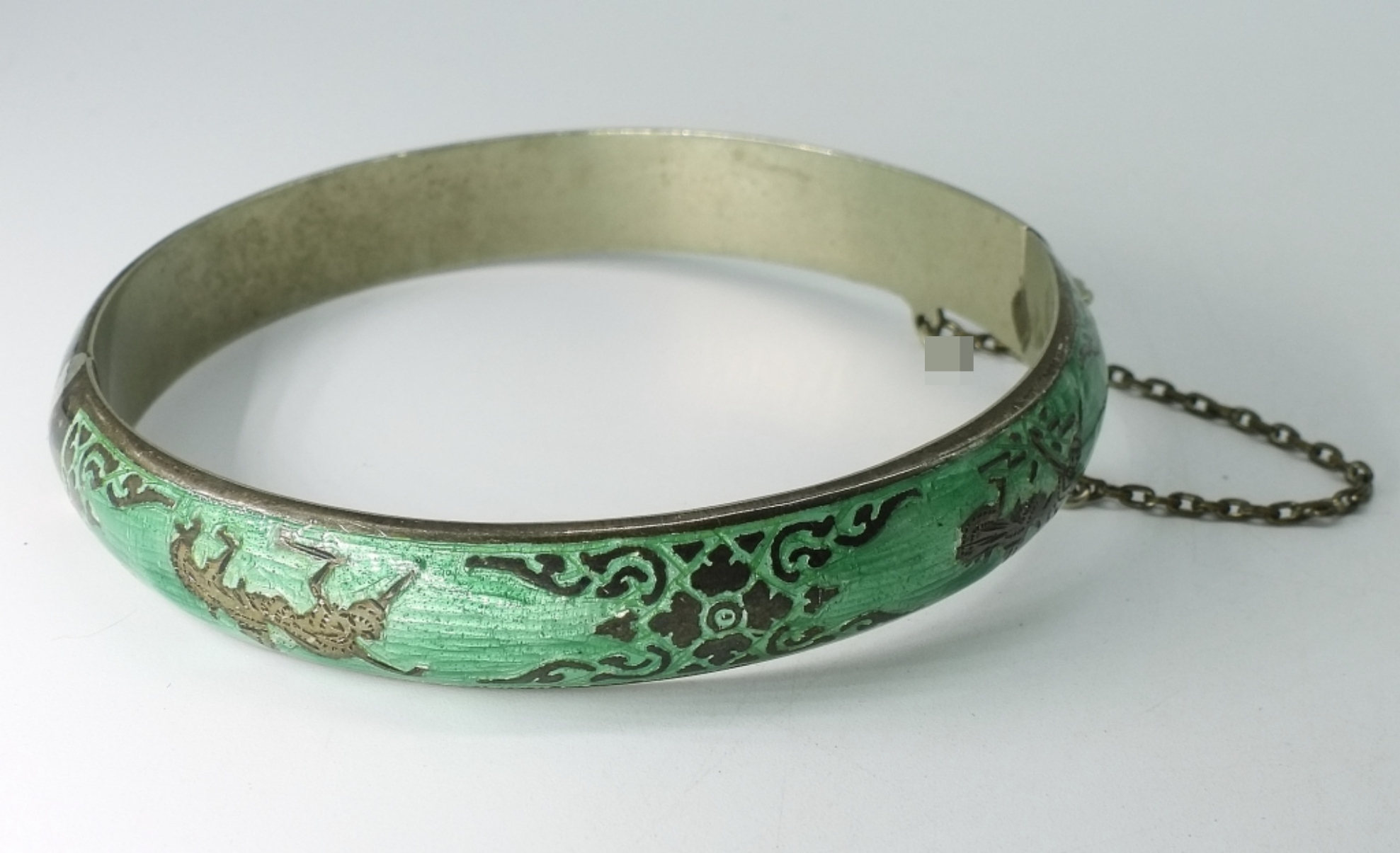 Green Turquoise Necklace & Siam Bangle