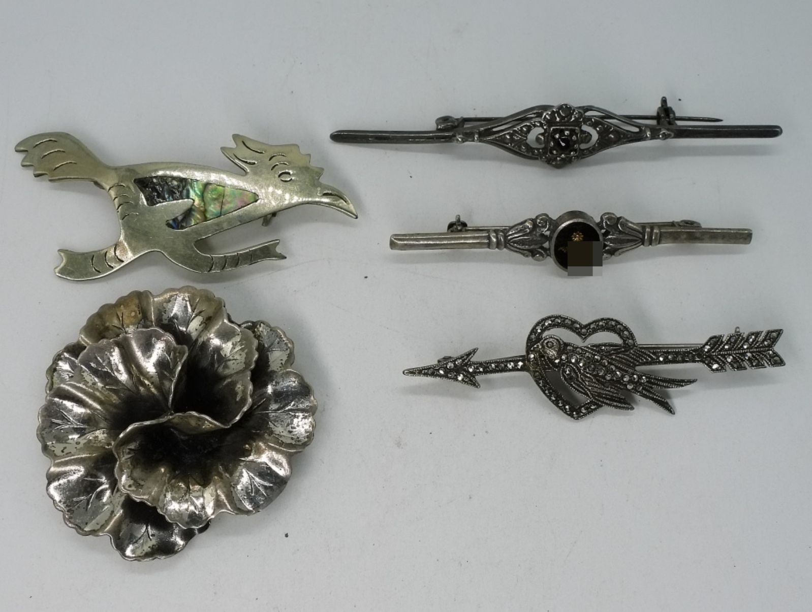 5 Vintage Sterling Brooches