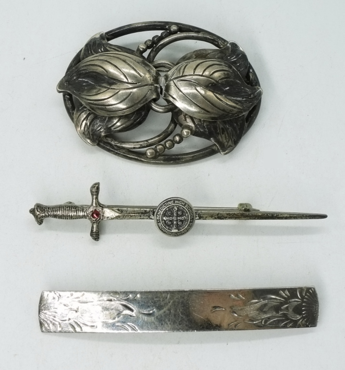 3 Vintage Sterling Brooches