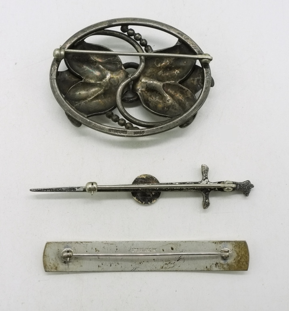 3 Vintage Sterling Brooches