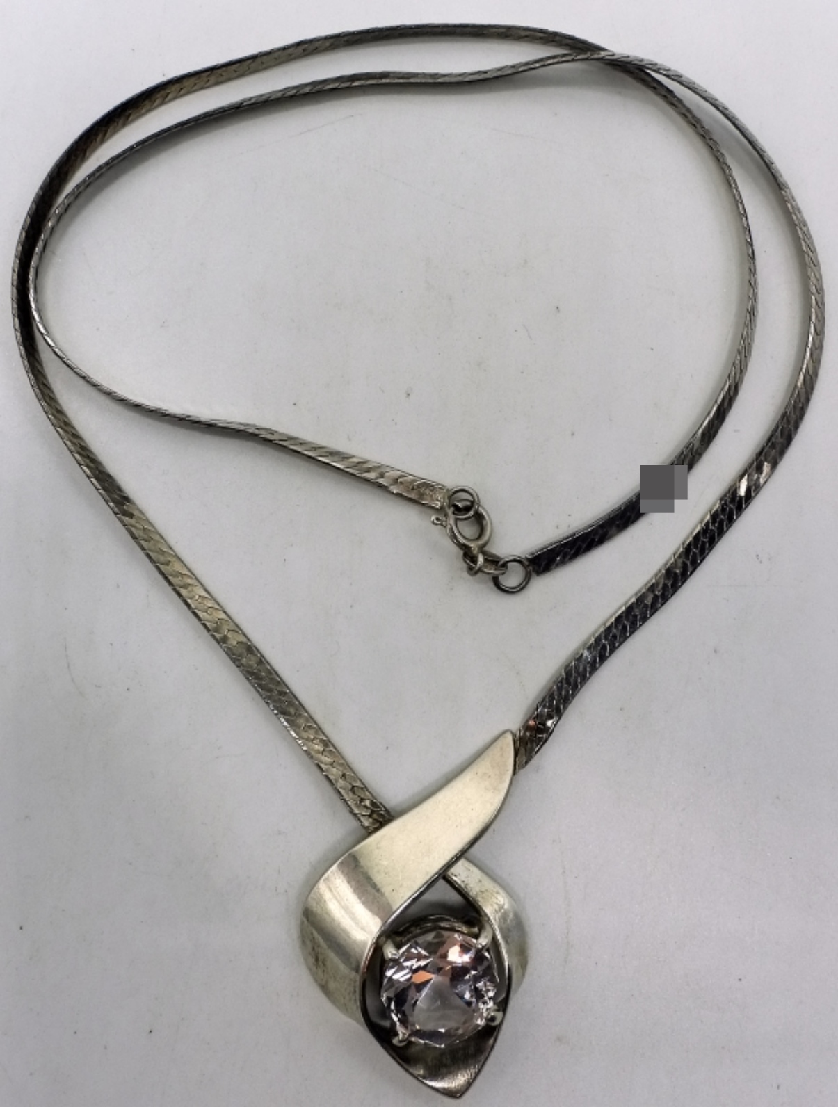 Sterling Diamond Simulant Rings and Necklace
