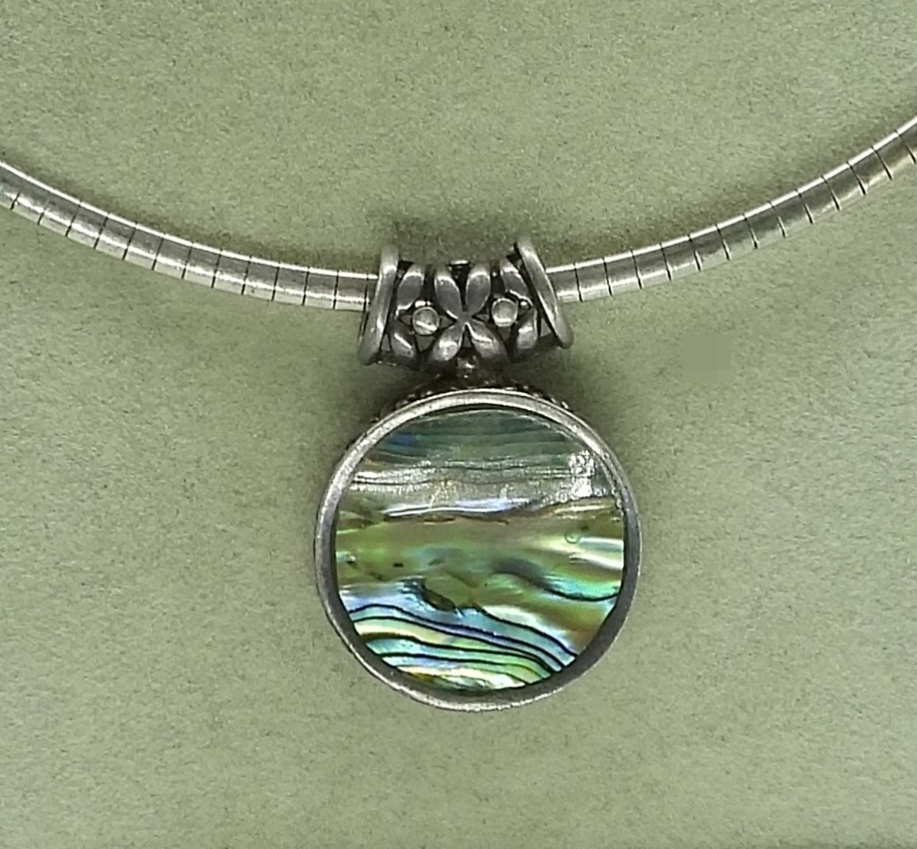 Abalone & Malachite Sterling Necklaces