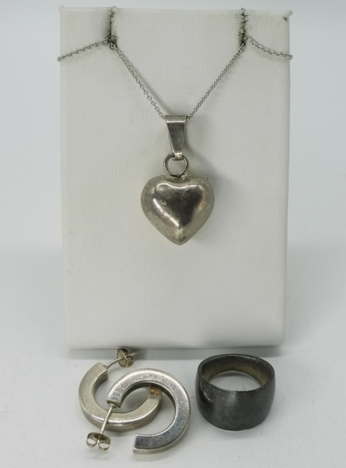 Mexico Harmony Heart Necklace, Ring, Earrings