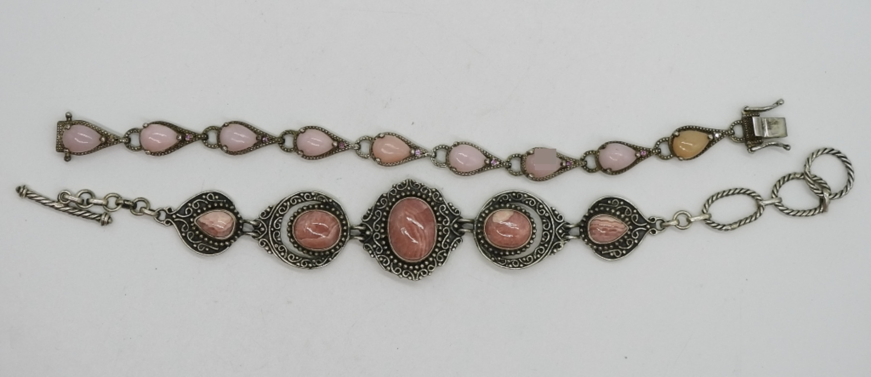Rhodochrosite Sterling Bracelet & Earrings