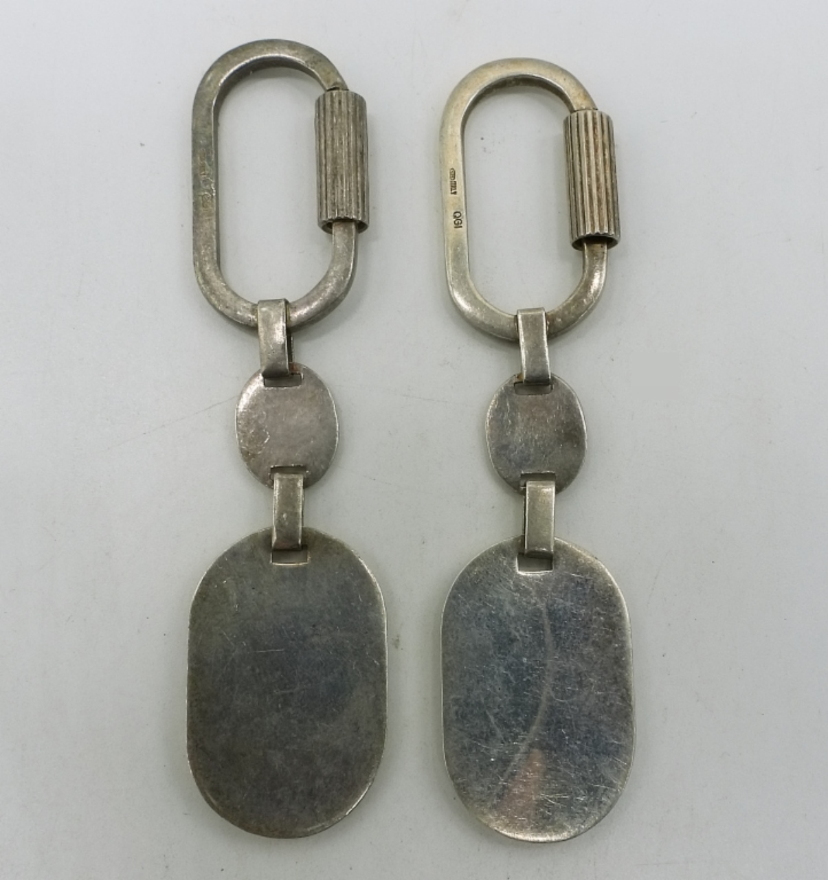 Sterling Silver Golf Club Keychains, Pair