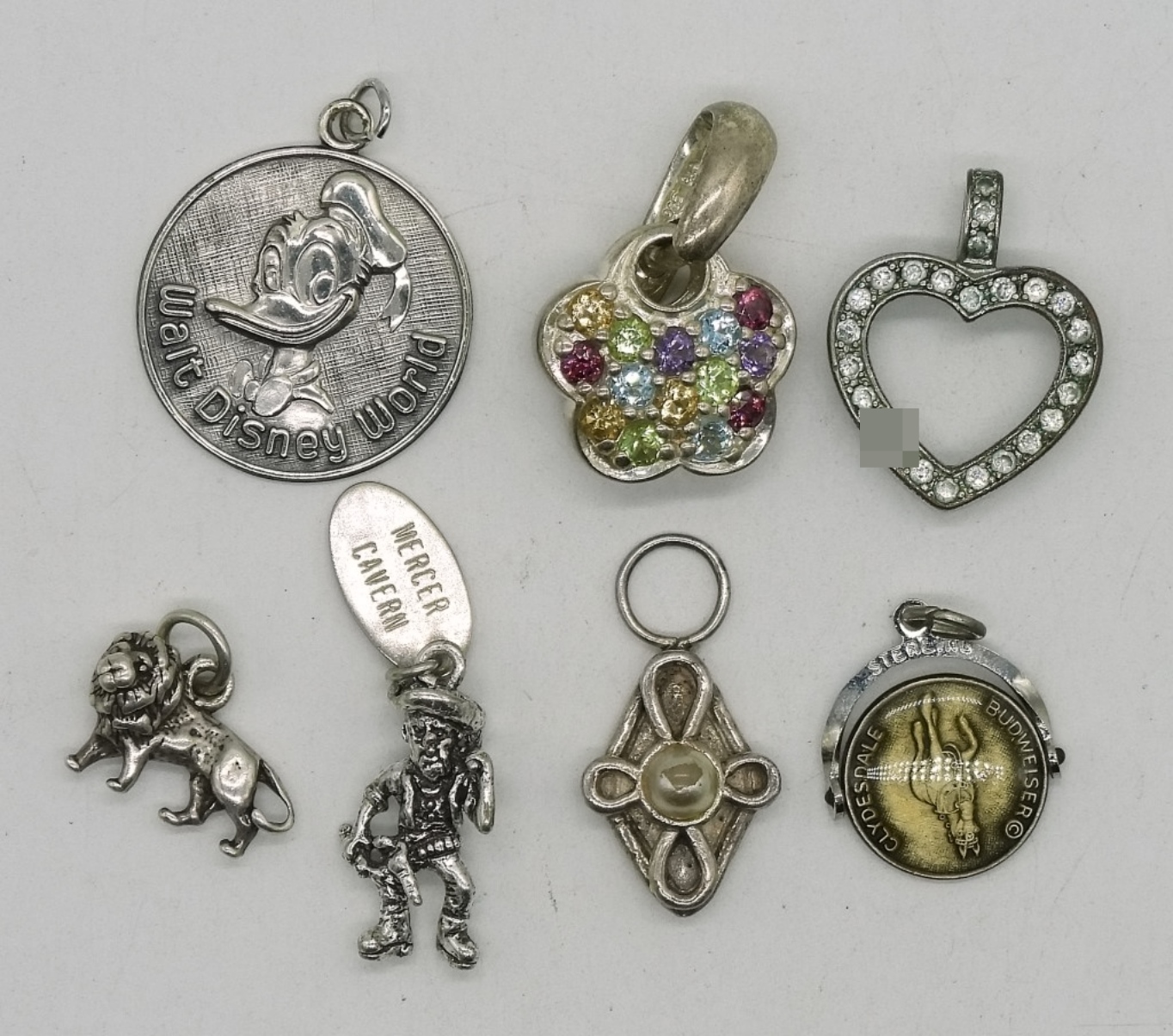 7 Sterling Pendants & Charms