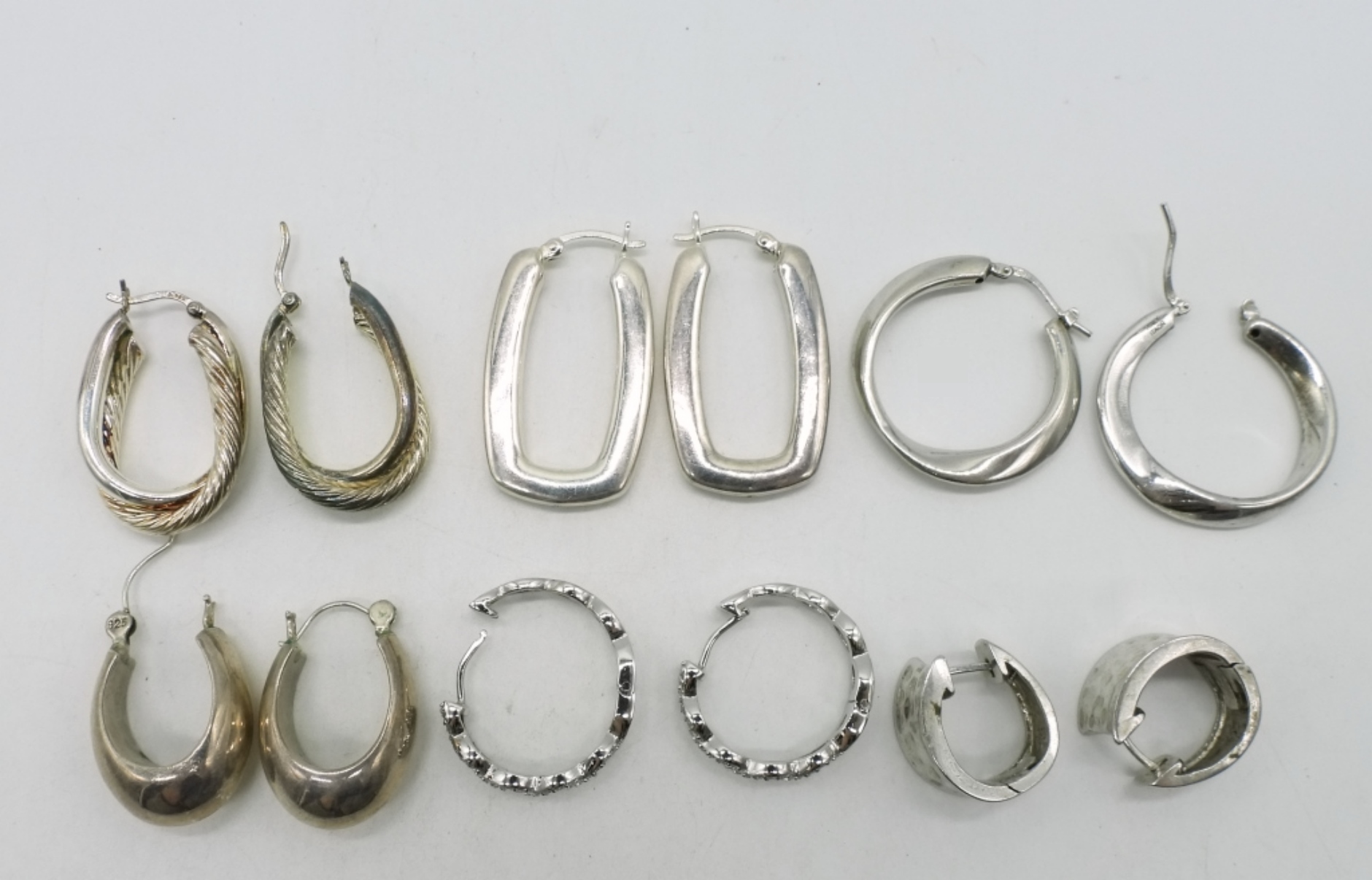 Six Pair of Sterling Pierced Earrings