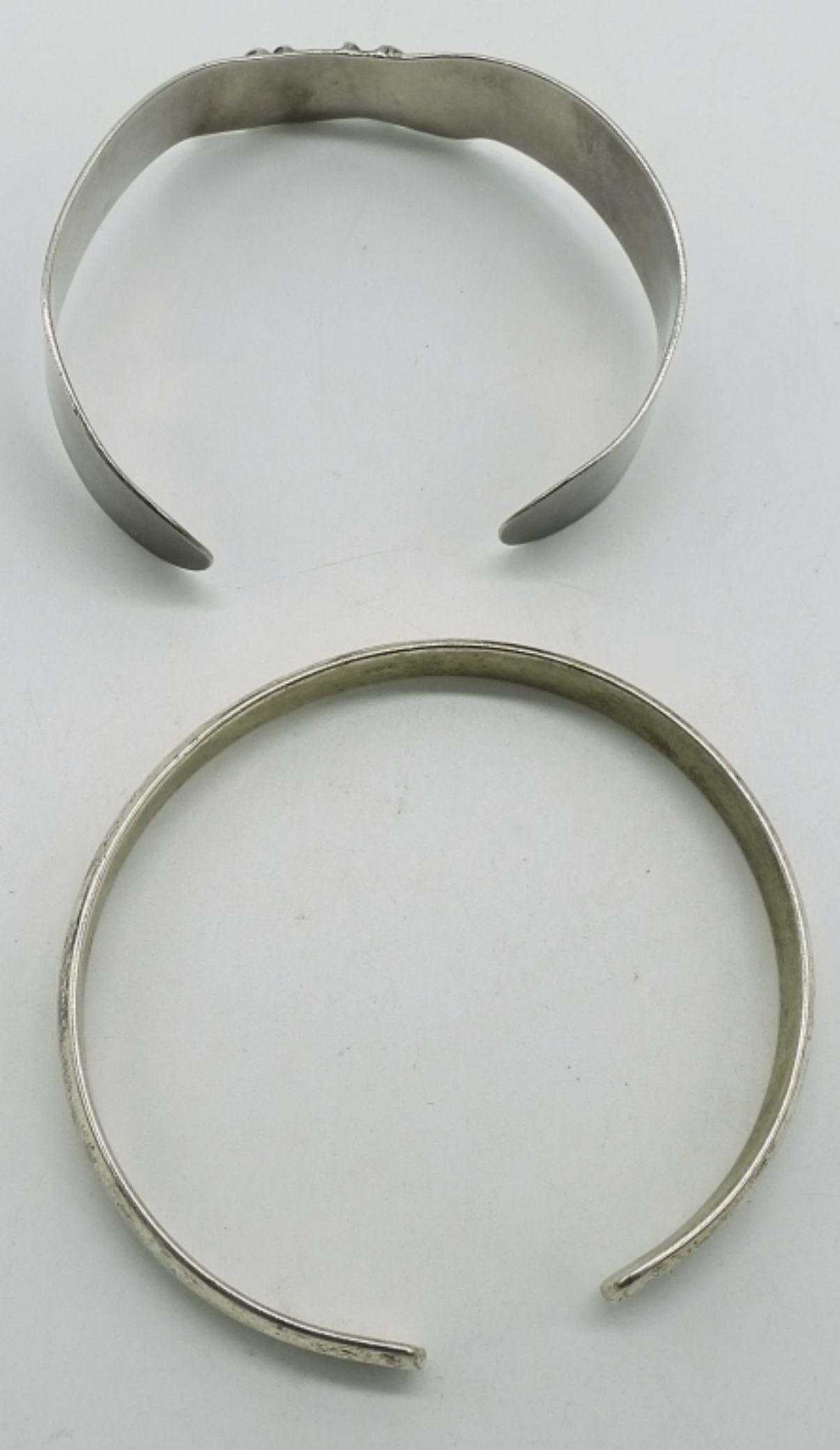 Two Sterling Cuff Bracelets