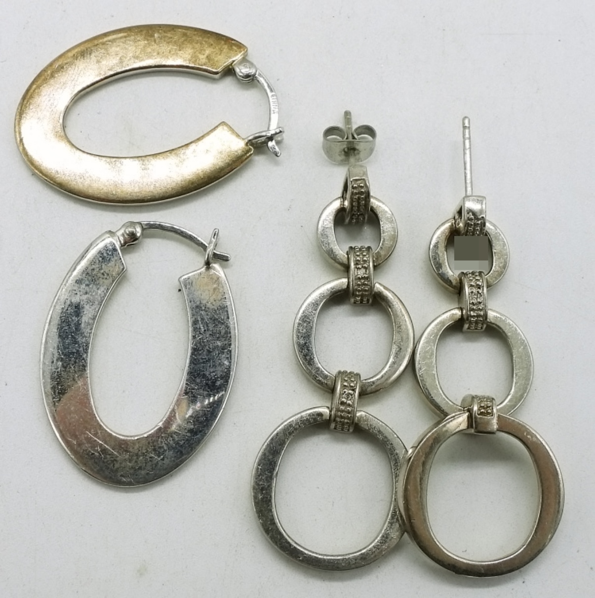 3 Pendants, 2 Chains, 2 Pair Earrings - Sterling