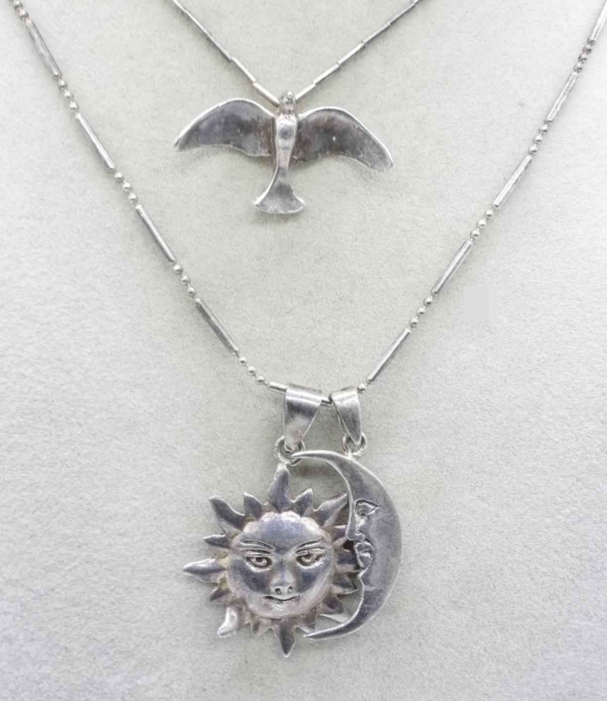 3 Pendants, 2 Chains, 2 Pair Earrings - Sterling