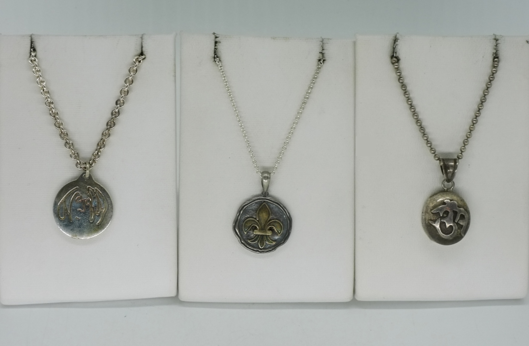 John Lennon Sterling Necklace & 2 Others