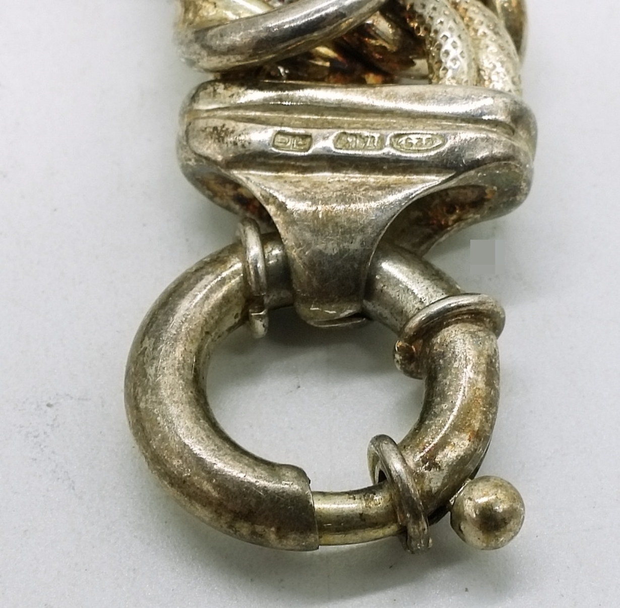 Thick Byzantine Gold Tone, Sterling Bracelet