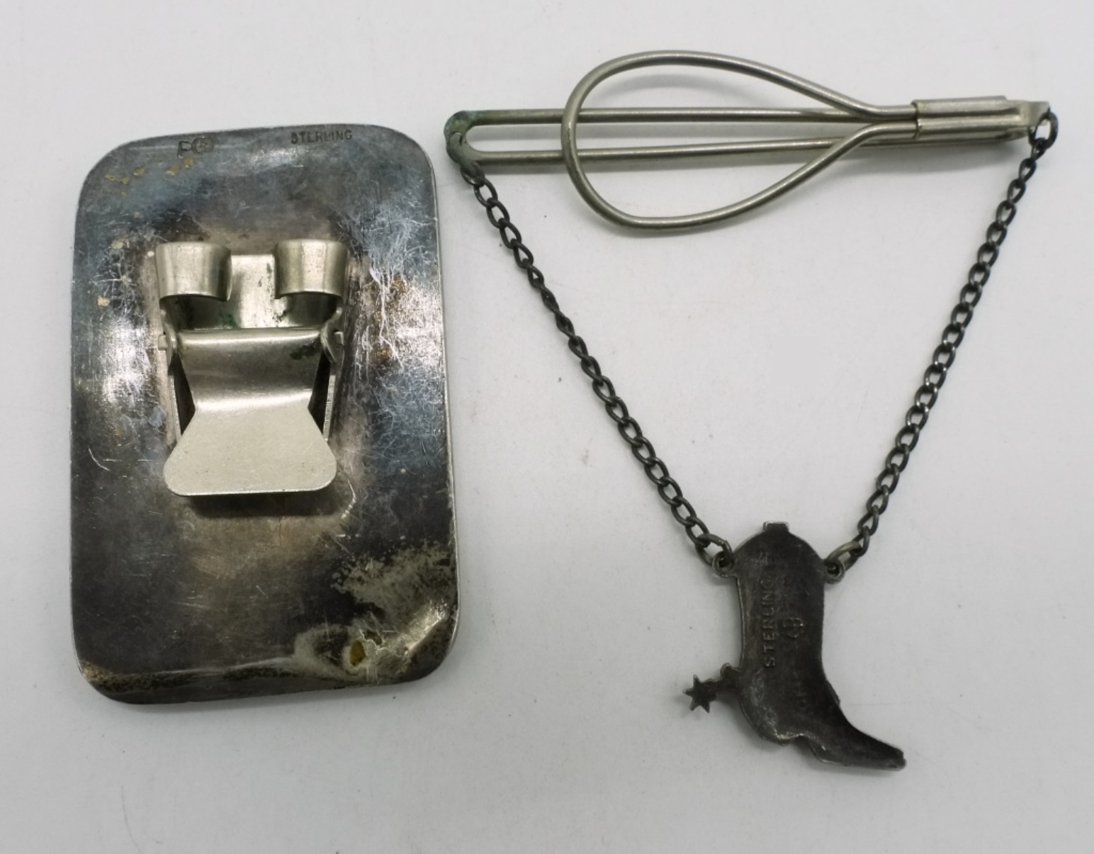 Sterling Scorpion Bolo Tie & Cowboy Boot Slide