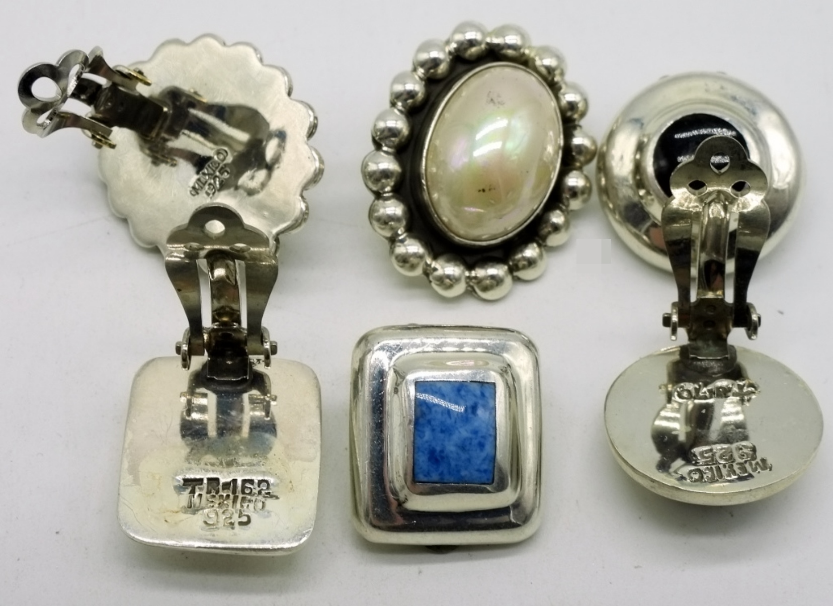 4 Pair Sterling Gemstone Earrings