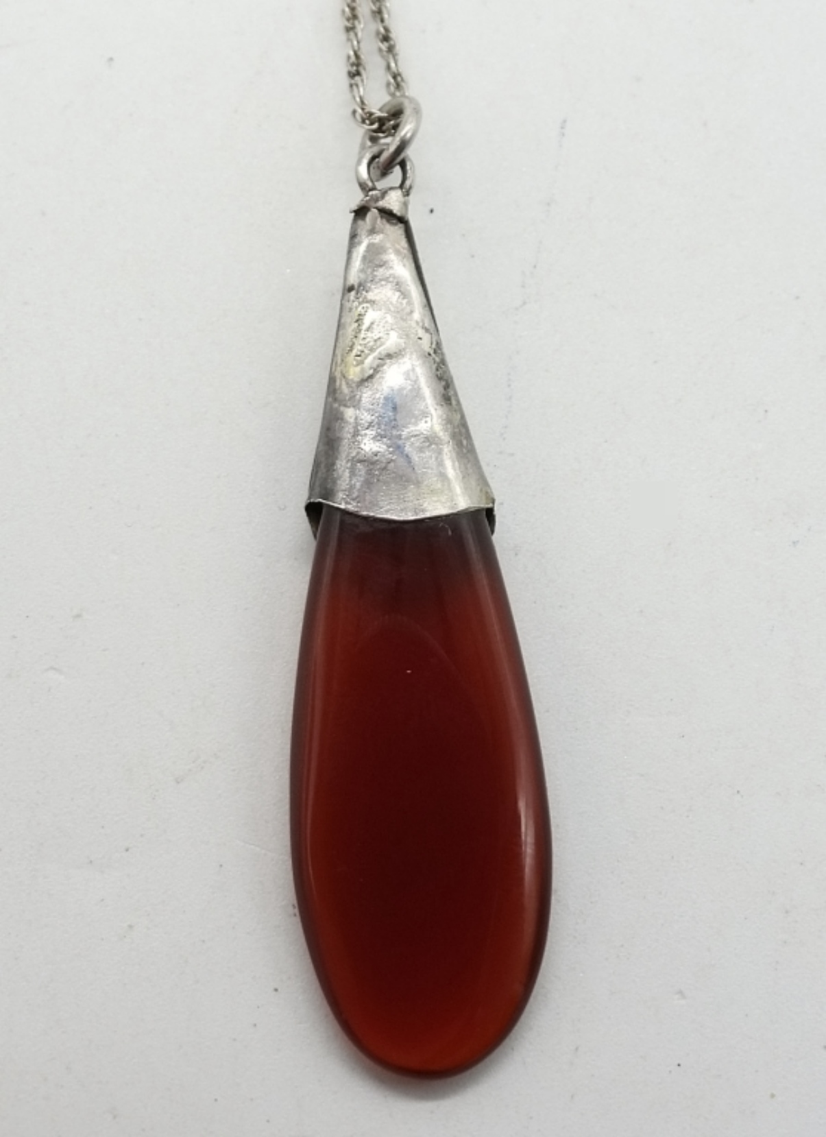 Carnelian Necklace & Garnet Earrings - 925