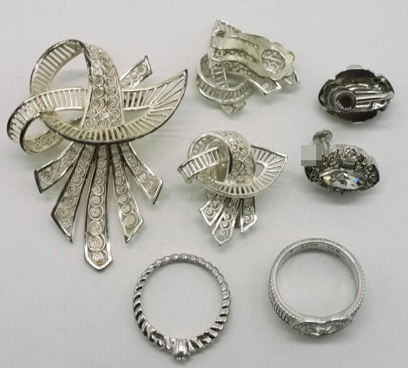 Vintage 925 Earrings, Pin & More