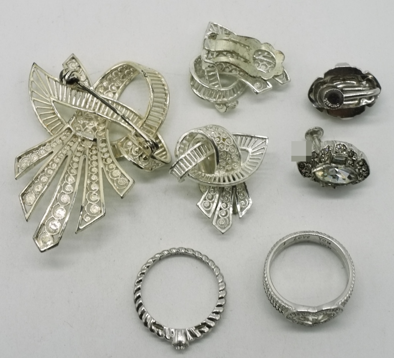 Vintage 925 Earrings, Pin & More