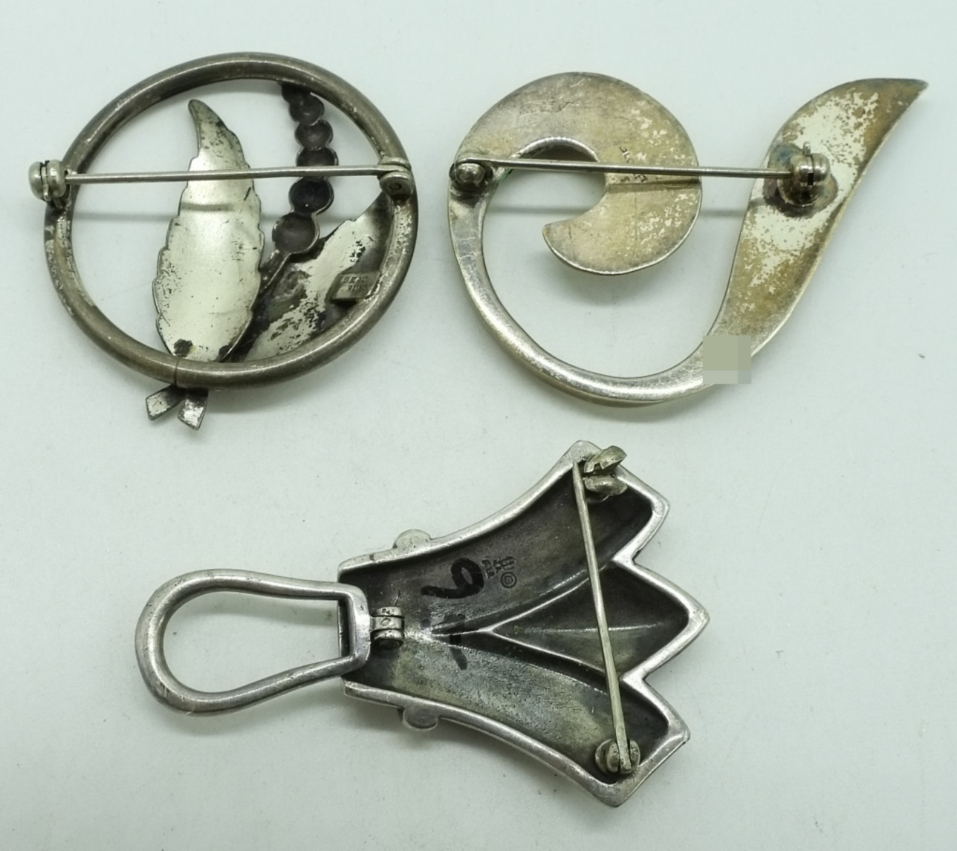 Sterling Vintage Brooch & Bottle Lot