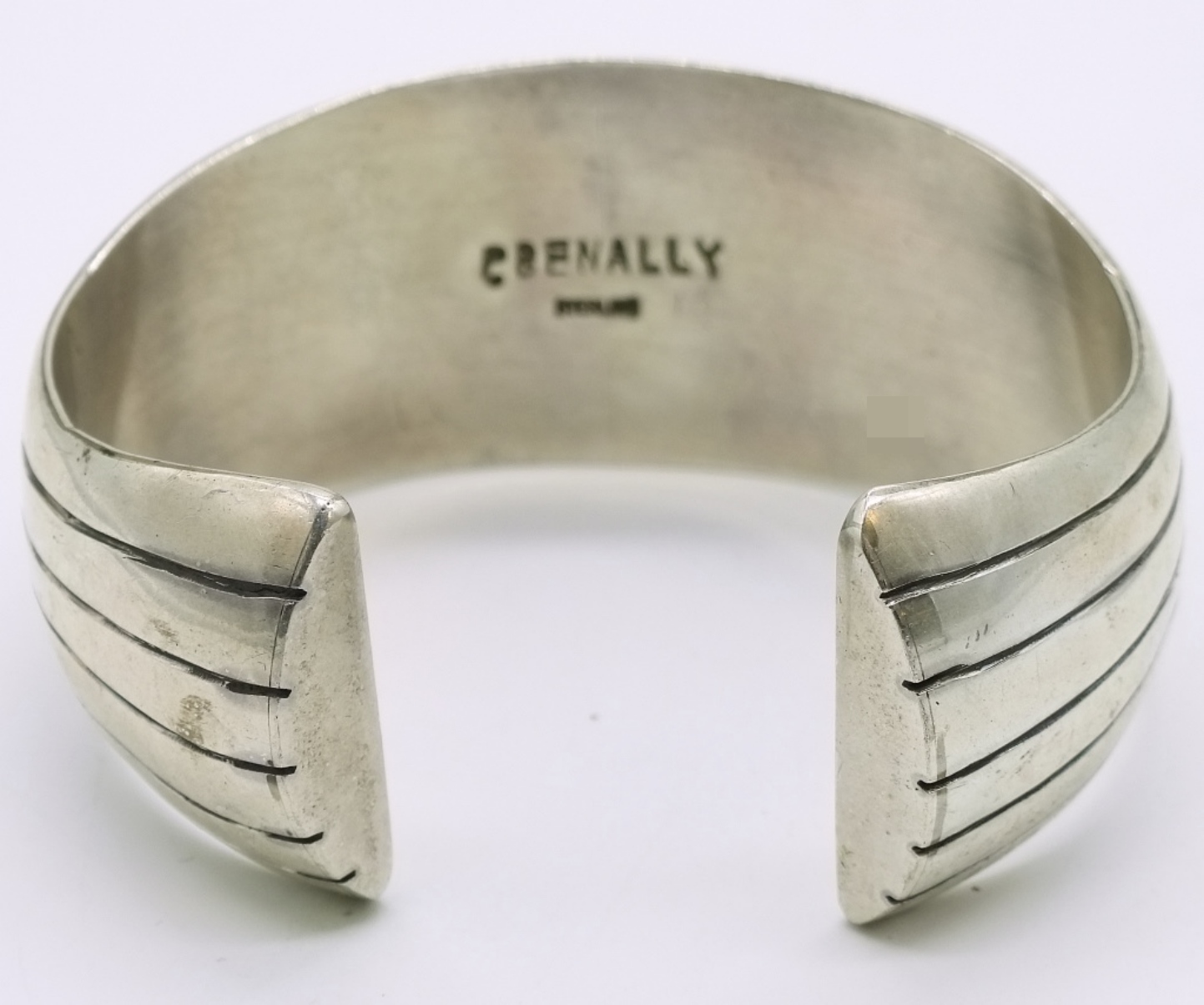 P. Benally Navajo Sterling Turquoise Cuff