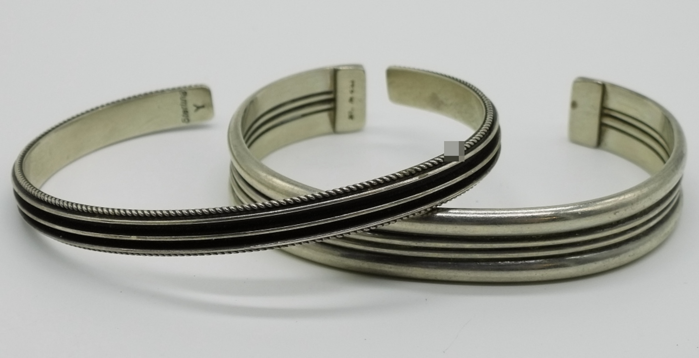 Sterling Cuff Bracelets, Pair