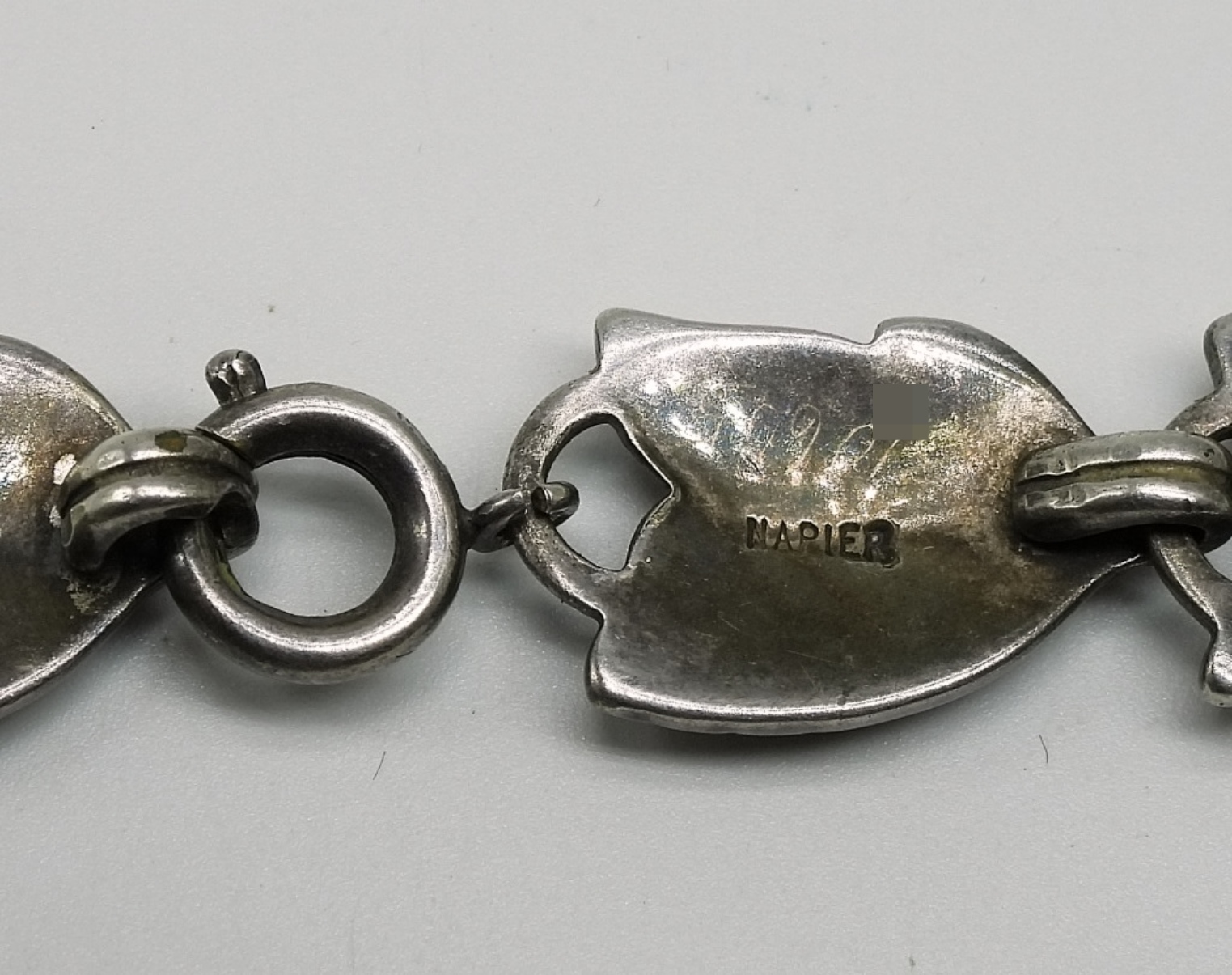 Napier Sterling Leaf Link Necklace, 17 Inches