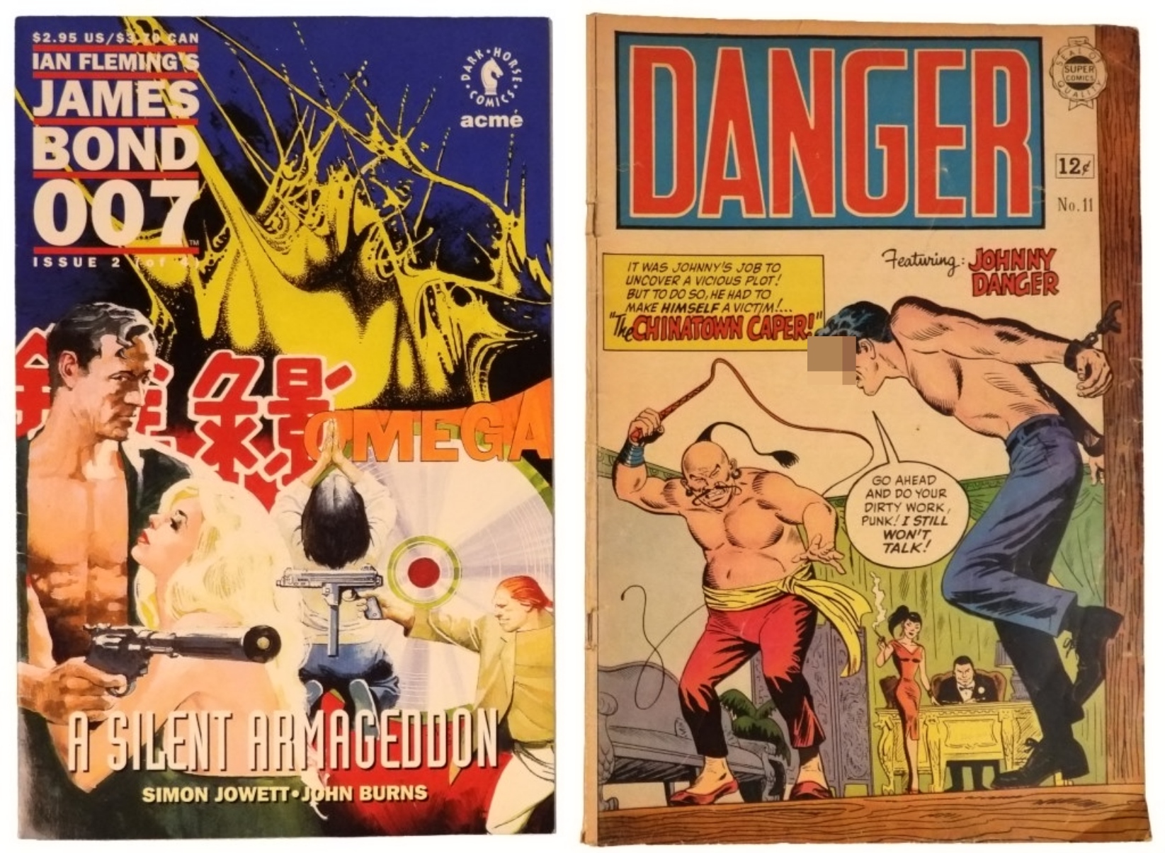Johnny Danger vs James Bond (2) Comic Lot