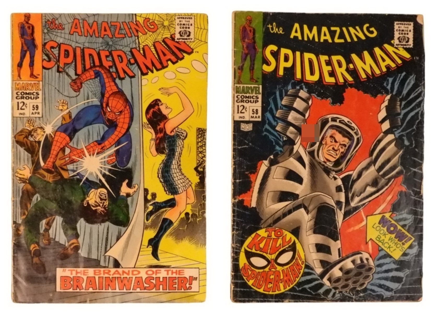 2 - 1968 Amazing Spider-Man #58 & #59 Marvel