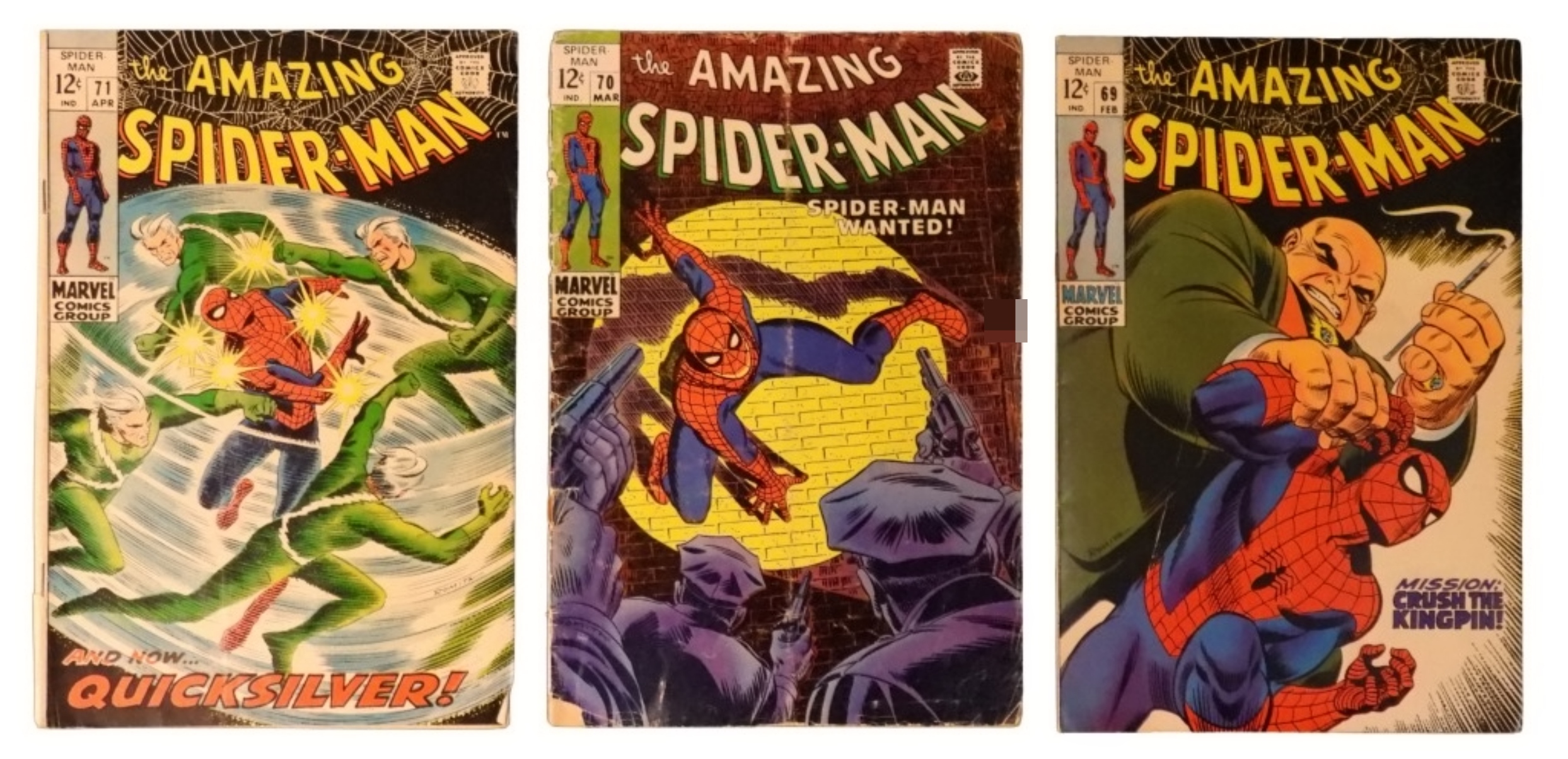 3-1969 Amazing Spider-Man #69, #70, #71