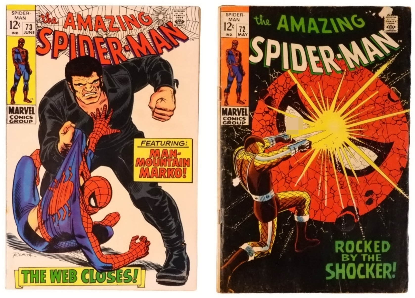 2-1969 Amazing Spider-Man #72 & #73
