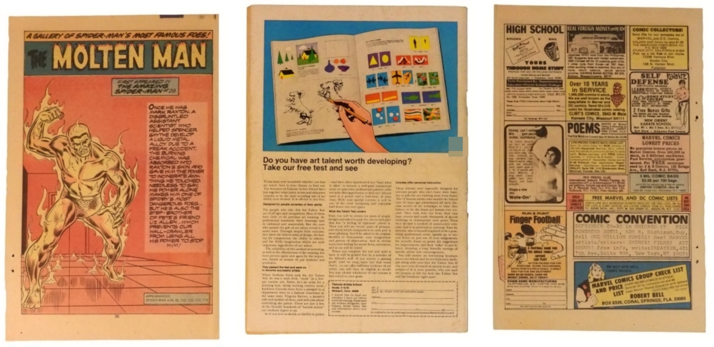 1970 #83 Spider-Man PLUS (2) Pin-Ups