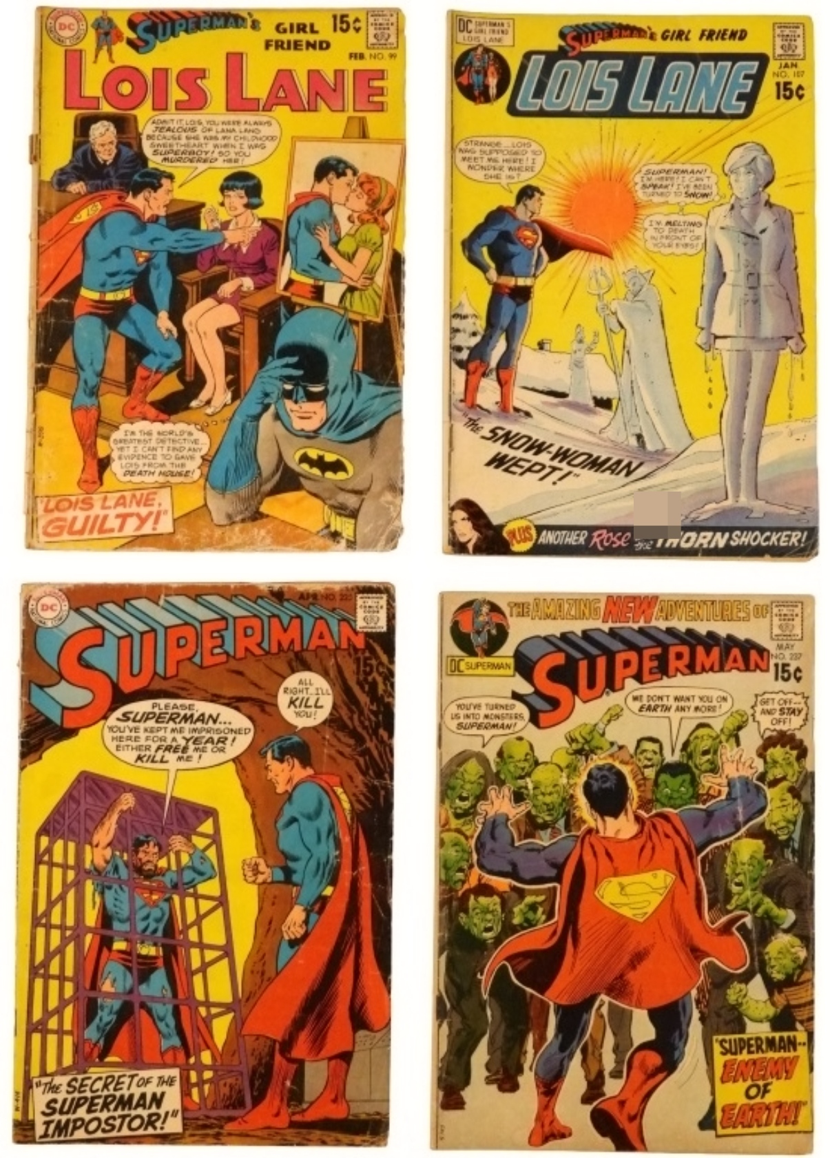 4-DC 15c Comic Lot