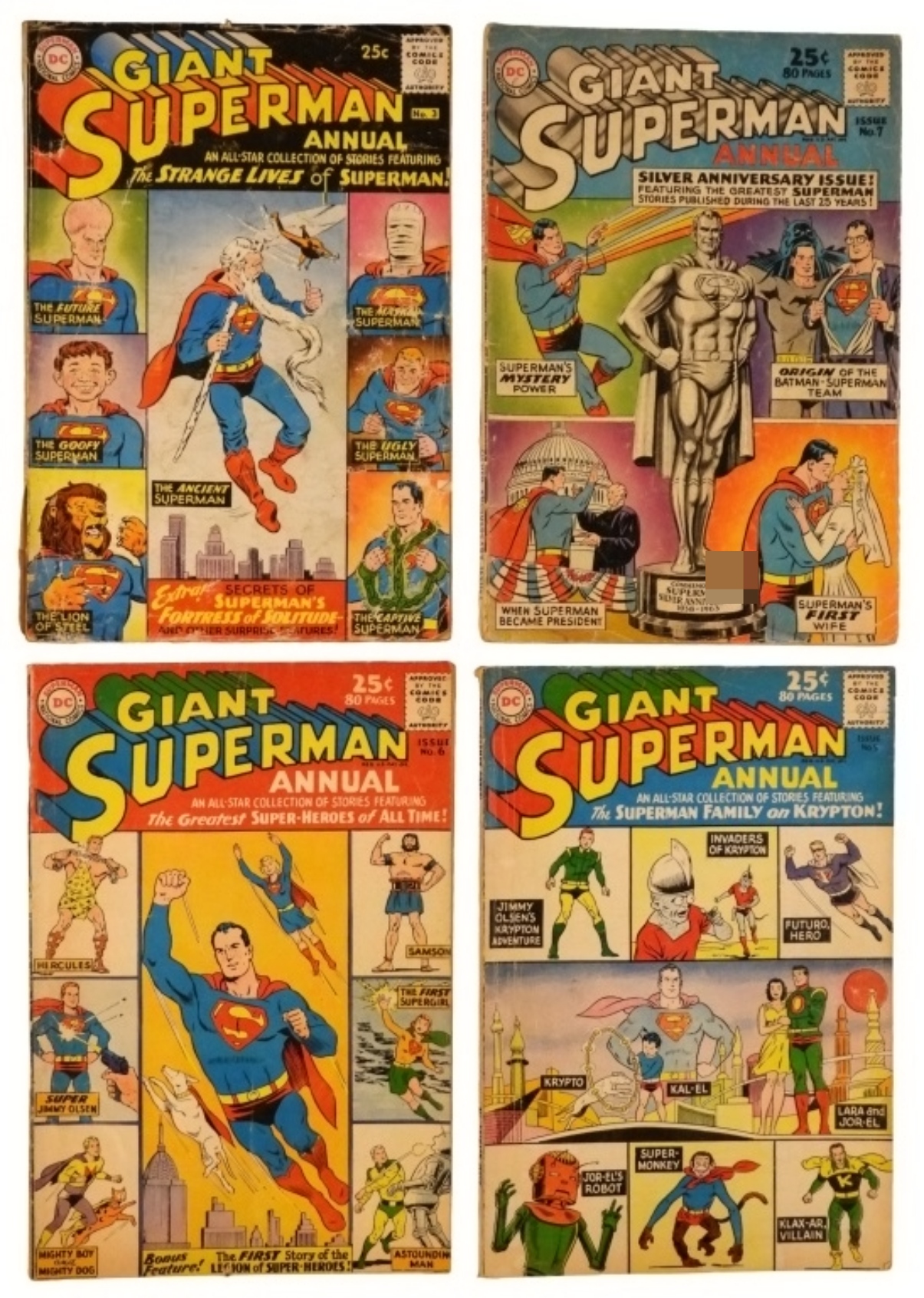 4-Giant Superman Annual DC Lot